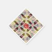 Oma-Rose-Quilpapier Serviette (Ecke)