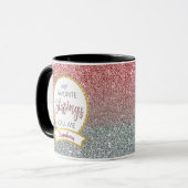Oma Rose Silver Glitzer Favoriten Segen Tasse (Vorderseite Links)