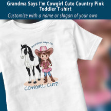 Oma sagt, ich bin Cowgirl Niedlich Country Pink