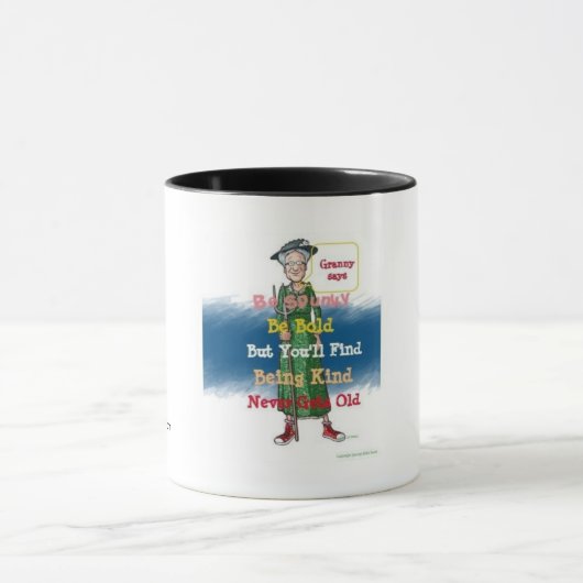 Oma sagt "Sei nett" Tasse (Zentrum)