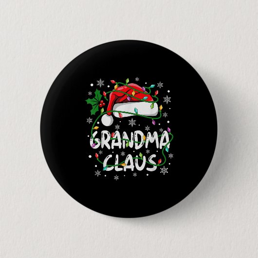 Oma Santa Claus Familienweihnachtsfeier Crew Ma Button (Vorderseite)