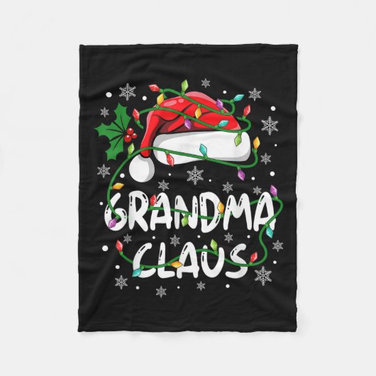 Oma Santa Claus Familienweihnachtsfeier Crew Ma Fleecedecke (Vorderseite)