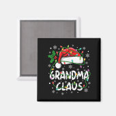 Oma Santa Claus Familienweihnachtsfeier Crew Ma Magnet (Vorderseite/Rückseite)