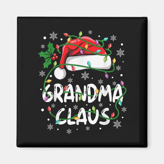 Oma Santa Claus Familienweihnachtsfeier Crew Ma Magnet (Vorne)
