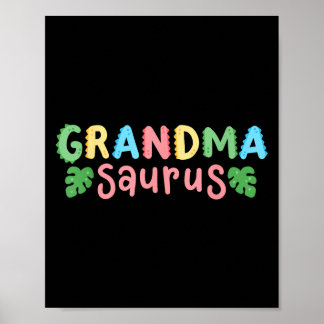 Oma Saurus Kids Dinosaur Birthday Party Family Poster