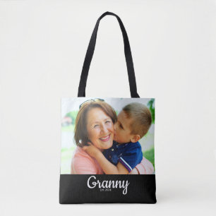 Oma-Schriftart Schwarz Etabliert Tasche