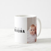Oma Schwarz Weiß 2 Foto Kaffeetasse (VorderseiteRechts)
