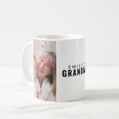 Oma Schwarz Weiß 2 Foto Kaffeetasse (Vorderseite Links)
