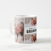 Oma Schwarz Weiß 4 Foto Collage Kaffeetasse (Vorderseite Links)