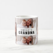 Oma Schwarz Weiß 4 Foto Collage Kaffeetasse (Mittel)