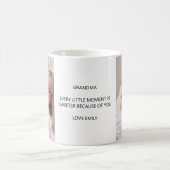Oma Schwarzweiß-Foto 2 Kaffeetasse (Mittel)