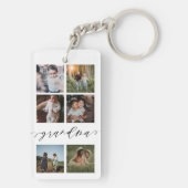 Oma Script | Grandchildren Foto Grid Collage Schlüsselanhänger (Rückseite)