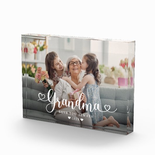 Oma Script Heart Modern Fotoblock (Rechts)