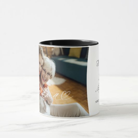 Oma Script Herzlichen Dank jeden Augenblick Foto Tasse (Zentrum)