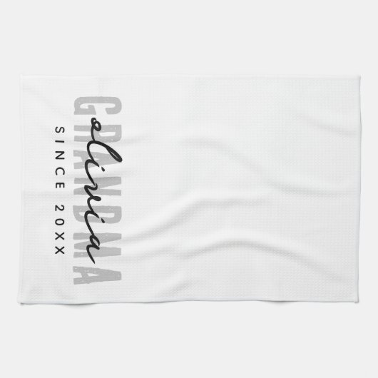 Oma seit 20XX Moderne einfache Preppy Geschirrtuch (Horizontal)