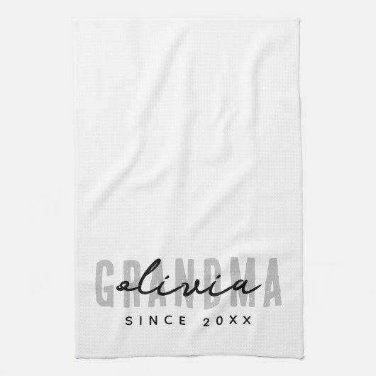 Oma seit 20XX Moderne einfache Preppy Geschirrtuch (Vertikal)