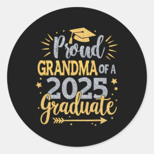 Oma Senior 2025 Proud Oma mit einer Cl von 25 g Runder Aufkleber