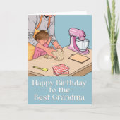 Oma Sentimental Baking Birthday Card Karte (Vorderseite)