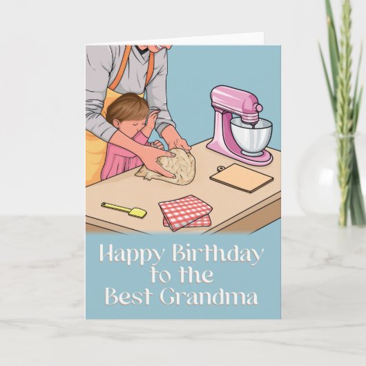 Oma Sentimental Baking Birthday Card Karte (Vorderseite)