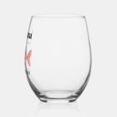 Oma Shark braucht ein Getränk, macht es lustig, ga Weinglas Ohne Stiel (Links)