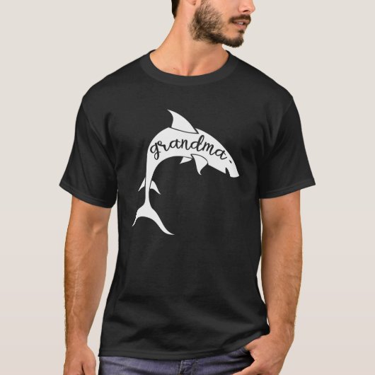 Oma Shark Familie zum Muttertag T-Shirt (Vorderseite)