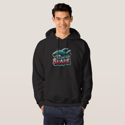 Oma Shark Funny Shark Matching Family for Wome Hoodie (Vorne ganz)