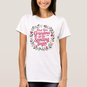Oma Shirt zum ersten Mal - Niedlicher Blumenstrauß