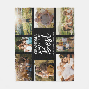 Oma Sie sind die beste moderne FotoCollage Fleecedecke
