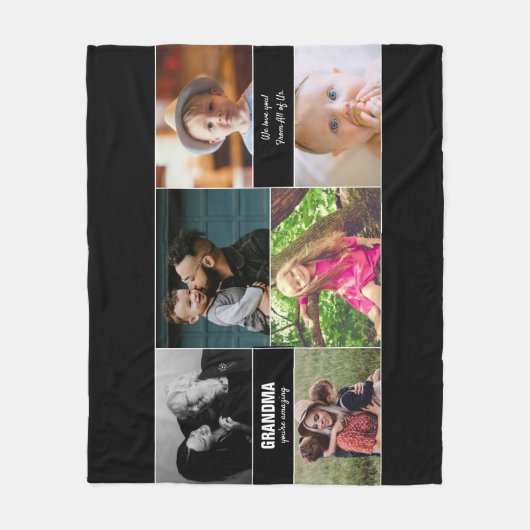 Oma Sie sind Phantastisch Foto Collage Personalisi Fleecedecke (Vorderseite)