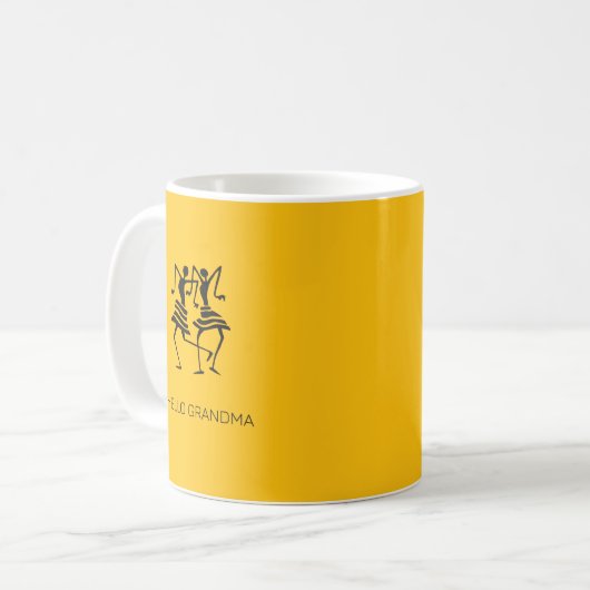 Oma Silhouette Celebration Dancers Kaffeetasse (Vorderseite Links)