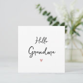 Oma Simple Pregnancy Announccard Ankündigung (Stehend Vorderseite)