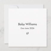 Oma Simple Pregnancy Announccard Ankündigung (Rückseite)