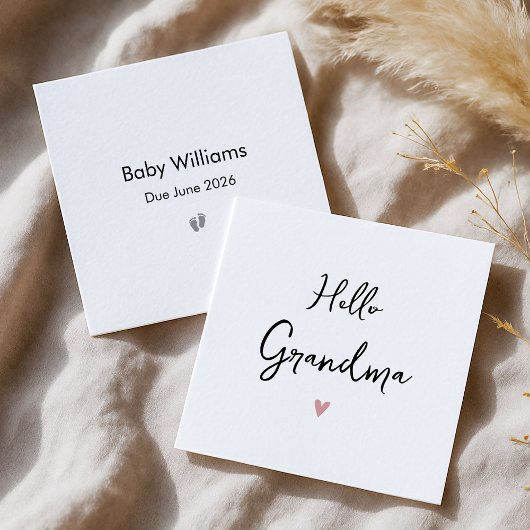 Oma Simple Pregnancy Announccard Ankündigung