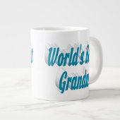 Oma Sky Blue Halbtypografie Jumbo-Tasse (Vorderseite Rechts)