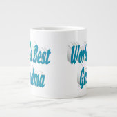 Oma Sky Blue Halbtypografie Jumbo-Tasse (Vorderseite)
