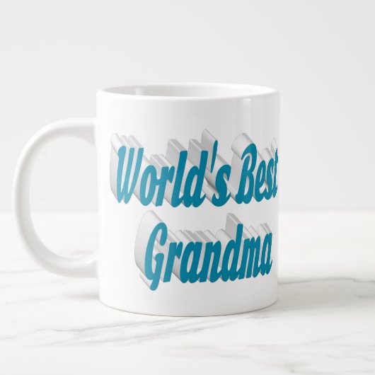 Oma Sky Blue Halbtypografie Jumbo-Tasse (Links)