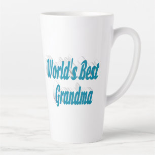 Oma Sky Blue Typografie Milchtasse