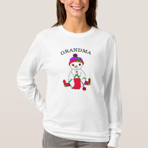 Oma Snowman Niedlich Whimsistische Weihnachten T-Shirt