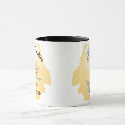 Oma Sonnenblume Sonnenschein Yellow Grandkids Name Tasse (Zentrum)