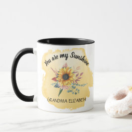 Oma Sonnenblume Sonnenschein Yellow Grandkids Name Tasse