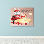 Oma Special Wrapped Canvas Leinwanddruck (Insitu (Holzboden))