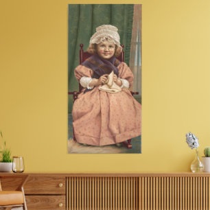 Oma spielen leinwanddruck