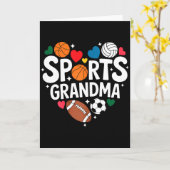 Oma Sport Enkelkinder Großmutter Karte (Gelbe Blume)