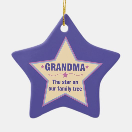 Oma Star Keramik Ornament (Vorne)