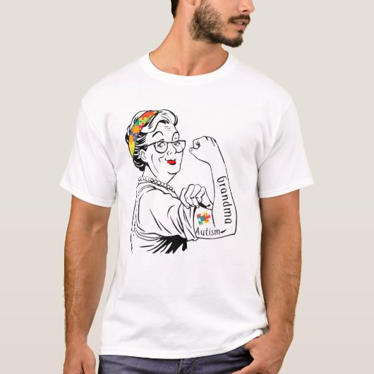 Oma Strong Autismus T-Shirt (Vorderseite)