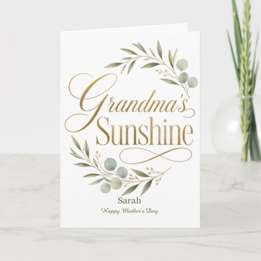 Oma Sunshine Geburtstags-Botanik Karte (Vorderseite)