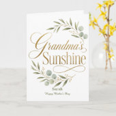 Oma Sunshine Geburtstags-Botanik Karte (Gelbe Blume)