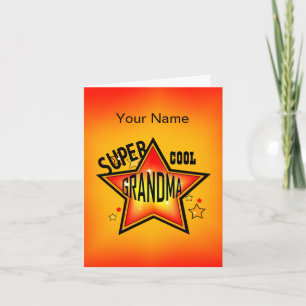 Oma Super Cool Star Großmutter Gruß Karte