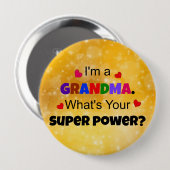 Oma Super Power farbenfroh Button (Vorne & Hinten)