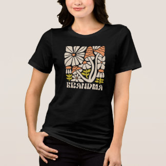Oma süße Retro-Blumen Tri-Blend Shirt